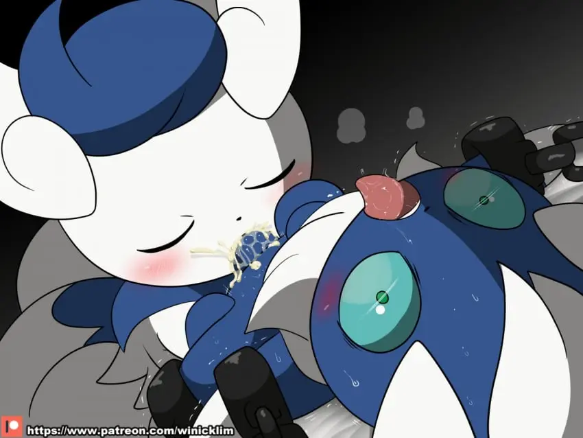 Image blush, female, open_mouth, cum, cum_in_mouth, male, oral, penis, pokemon, pokemon_(species), tongue_out, tongue, sex, duo, fellatio, male/female, anthro, cum_inside, spread_legs, spreading, closed_eyes, ejaculation, nintendo, genital_fluids, orgasm, bodily_fluids, fur, genitals, mammal, multicolored_body, multicolored_fur, feline, blue_body, white_body, generation_6_pokemon, cumshot, drinking_cum, blue_fur, penile, fluffy, white_fur, felid, chains, orgasm_face, chained, drinking, winick-lim, meowstic