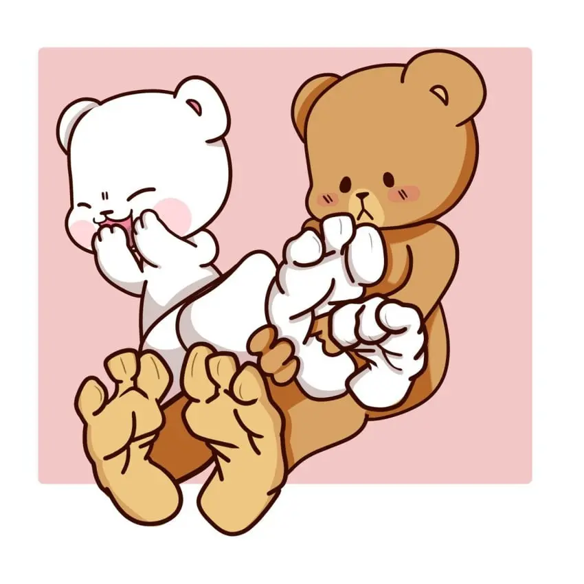 Image blush,simple_background,feet,milk,foot_fetish,cute,paws,bear,wrinkles,foot_focus,foot_play,wrinkled_feet,wrinkled_soles,3_toes,laughing,grabbing_feet,foot_grab,laugh,tickling,two_tone_feet,two_toned_soles,joe_erogenous,joeerogenous,feet_tickling,milkmochabear,mocha