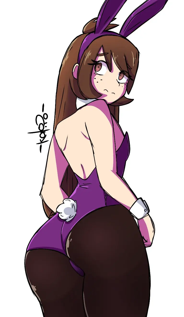 Image solo,white_background,tagme,bunny_ears,bunnysuit,oc,the_loud_house,inbred,lyra_loud,kalipo_(artist)