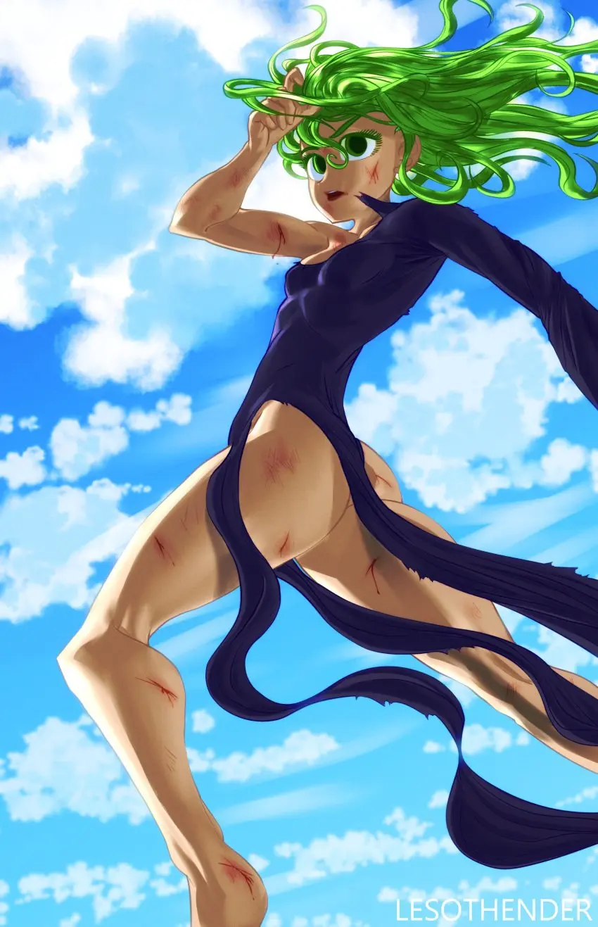 Image 1girls,breasts,female,female_only,long_hair,solo,2021,ass,curly_hair,female_focus,small_breasts,thighs,watermark,sky,artist_name,solo_female,solo_focus,tagme,green_eyes,petite,green_hair,blood,blood_on_face,fit,fit_female,artist_signature,ass_focus,petite_body,torn_clothes,artist_logo,long_hair_female,one-punch_man,tatsumaki,torn_clothing,clouds,ripped_clothing,butt_crack,flying,butt_focus,green_hair_female,curled_hair,bruise,bruised,green_eyes_female,long_green_hair,bruises,blood_drip,sky_background,lesothender,bruised_ass