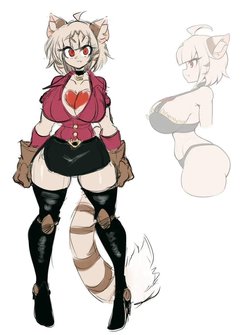 Image big_breasts,breasts,female,furry,big_ass,bubble_butt,huge_ass,thick_thighs,wide_hips,cleavage,original,lucyfercomic,felis_(lucyfercomic)