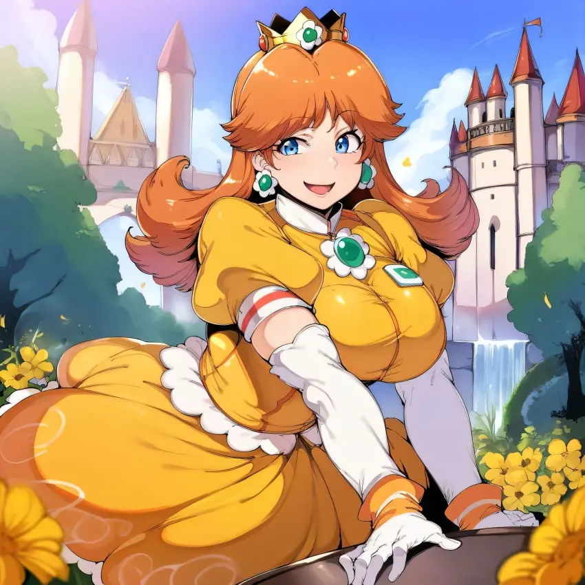 Image 1girls,big_breasts,breasts,clothing,female,female_only,large_breasts,nipples,solo,blue_eyes,sweat,thick_thighs,thighs,ai_generated,huge_breasts,dress,busty,curvy,curvy_body,curvy_female,curvy_figure,brown_hair,mario_(series),princess_daisy,outdoors,alternate_breast_size,curvaceous,sweating,sweaty,sweaty_body,castle,sweaty_breasts,building,castle12,buildings