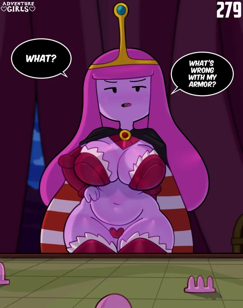 Image breasts,female,pink_hair,pink_body,pink_skin,adventure_time,cartoon_network,princess_bubblegum,somescrub,adventure_girls