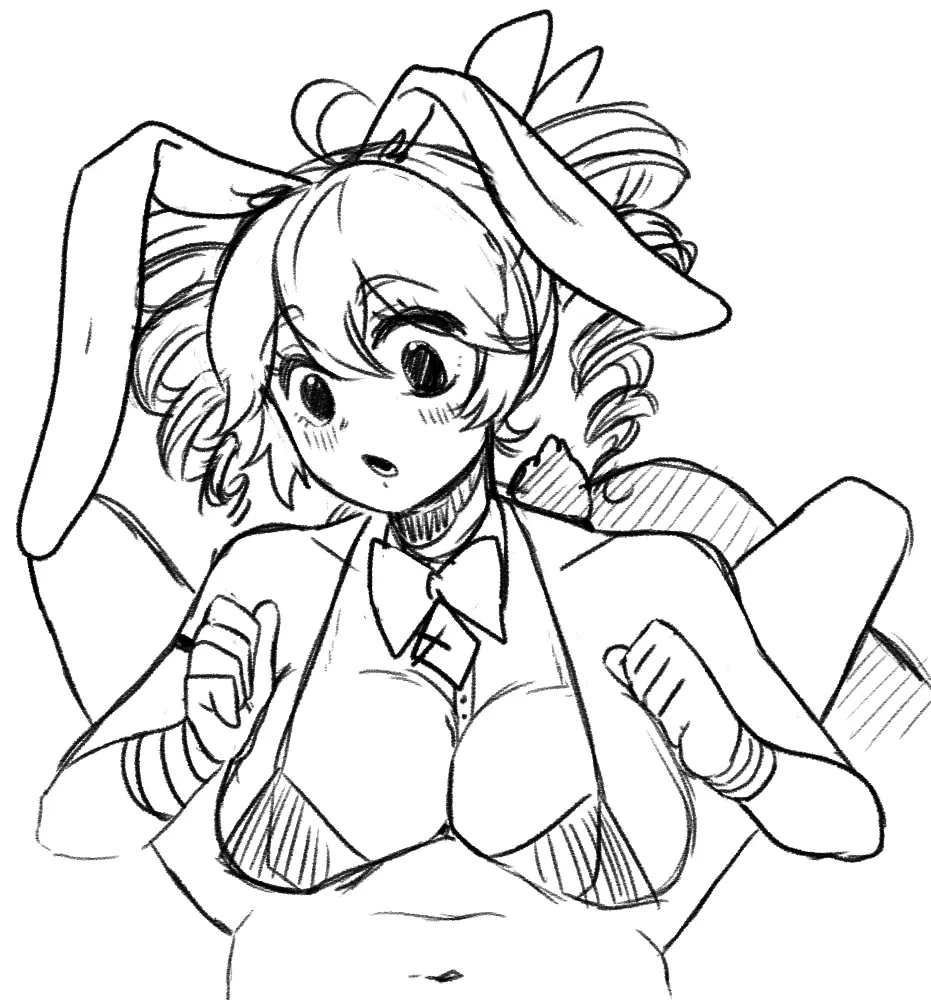 Image 1girls,breasts,female,large_breasts,looking_at_viewer,open_mouth,1boy,male,navel,straight,bikini,cleavage,collarbone,paizuri,animal_tail,bunny_ears,rabbit_ears,ahoge,pov,monochrome,:o,bunny_tail,bunnysuit,fake_animal_ears,twin_drills,bowtie,fake_tail,greyscale,rabbit_tail,drill_hair,wristband,doodle,hair_bow,ascot,kasane_teto,utau,color_request,drawfag,kasane_teto_(sv),synthesizer_v