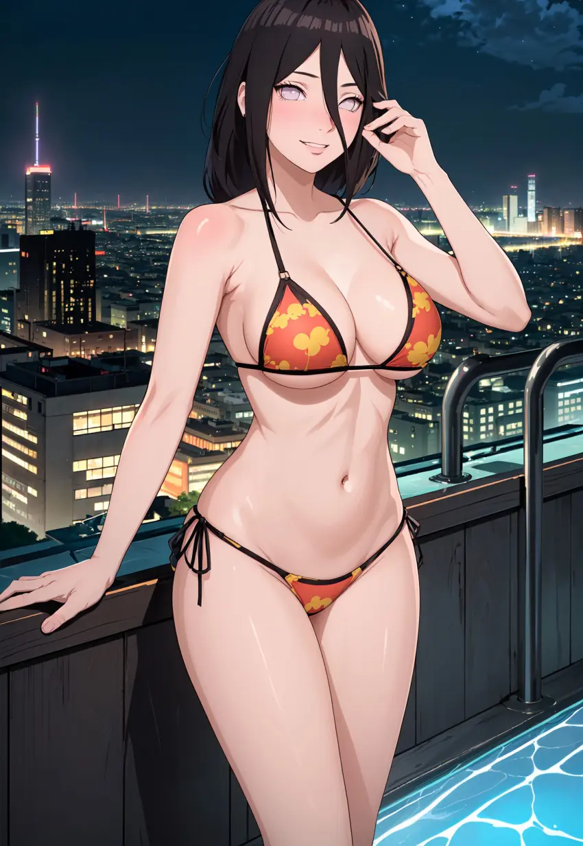 Image 1girls,big_breasts,breasts,female,female_only,light-skinned_female,light_skin,long_hair,looking_at_viewer,shiny_skin,solo,very_long_hair,bikini,voluptuous,water,ai_generated,bare_midriff,bare_shoulders,cleavage,collarbone,happy,happy_female,midriff,shiny,shiny_hair,solo_focus,stable_diffusion,swimsuit,nai_diffusion,purple_eyes,busty,curvy,curvy_body,curvy_female,curvy_figure,pinup,brown_hair,outdoors,night,slim_waist,bikini_top,curvaceous,naruto,naruto_(series),bikini_bottom,boruto:_naruto_next_generations,front_view,pool,hyuuga_hanabi,side-tie_bikini,poolside,floral_print,facing_viewer,bare_legs,bare_chest,pelvic_curtain,adapted_costume,side-tie_bikini_bottom,oppai,orange_bikini,alex-schura,pupilless_eyes