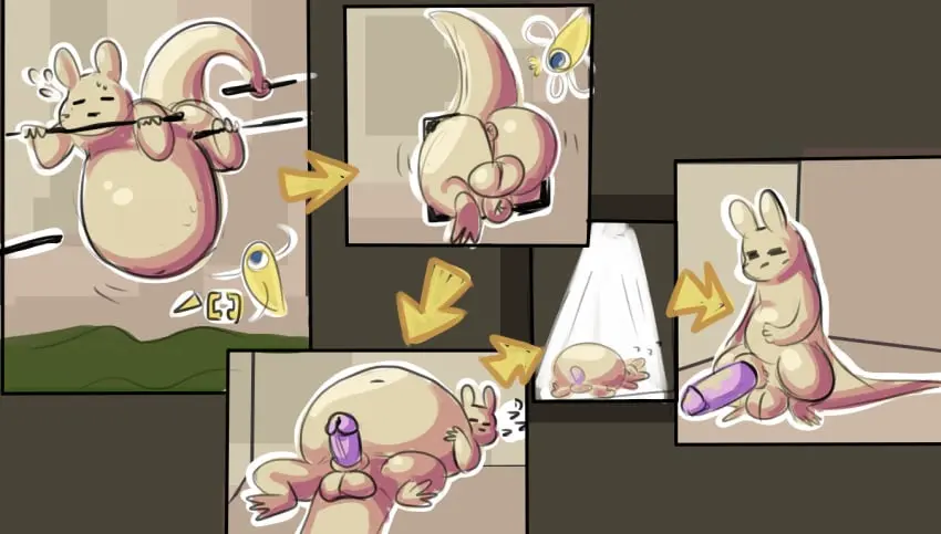 Image solo,male,erection,genitals,animal_genitalia,sheath,feral,overweight,overweight_male,rain_world,slugcat,videocult,stuffing,morning_wood,fully_sheathed,bloated,male_inflation,fictional_species,ohohseesee,oocc,overseer_(rain_world),survivor_(rain_world)