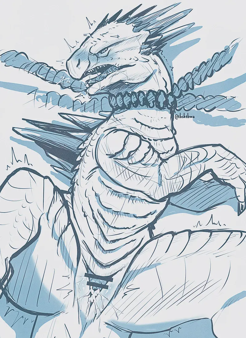 Image female,solo,cum_in_pussy,legs_apart,white_body,scalie,monsterverse,shimo_(kaiju)