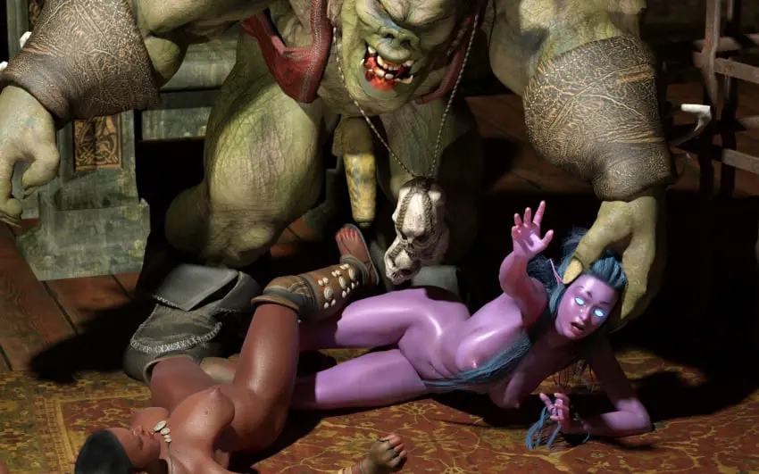 Image female,human,1boy,2girls,blue_hair,male,penis,dark_skin,huge_cock,size_difference,purple_skin,night_elf,warcraft,world_of_warcraft,dark-skinned_female,3d,blizzard_entertainment,tyrande_whisperwind,zuleyka