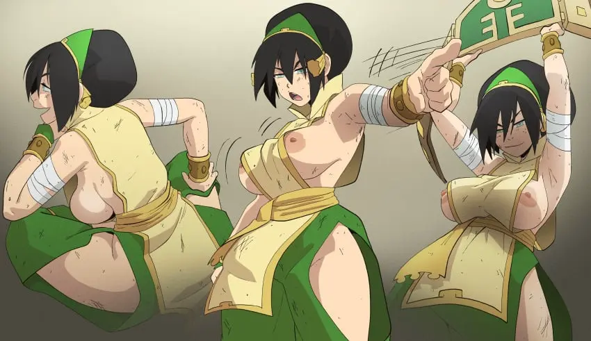 Image 1girls,big_breasts,breasts,clothing,exposed_breasts,female,female_only,human,nipples,black_hair,short_hair,female_focus,thick_thighs,thighs,sideboob,aged_up,green_eyes,pale_skin,dirty,2024,tomboy,wardrobe_malfunction,avatar_legends,avatar_the_last_airbender,casual,toph_bei_fong,nickelodeon,casual_exposure,coolerinker,inker_comics,inkershike,after_fight,championship_belt,victory_pose,body_marks,wrestling_belt