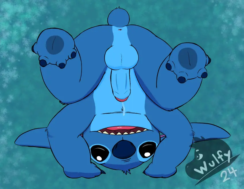 Image hi_res,open_mouth,simple_background,smile,solo,male,penis,tail,disney,erection,humanoid_penis,feet,male_only,open_smile,shaded,balls,anus,genital_fluids,bodily_fluids,fur,genitals,precum,claws,toe_claws,black_eyes,2024,blue_body,male_focus,ass_up,humanoid_genitalia,blue_fur,toes,glans,tuft,semi-anthro,alien,pawpads,4_toes,pink_glans,chest_tuft,finger_claws,head_tuft,blue_claws,blue_pawpads,small_tail,blue_balls,lilo_and_stitch,cel_shading,teal_background,blue_nose,experiment_(lilo_and_stitch),handstand,stitch,stitch_(lilo_and_stitch),de3wlfy