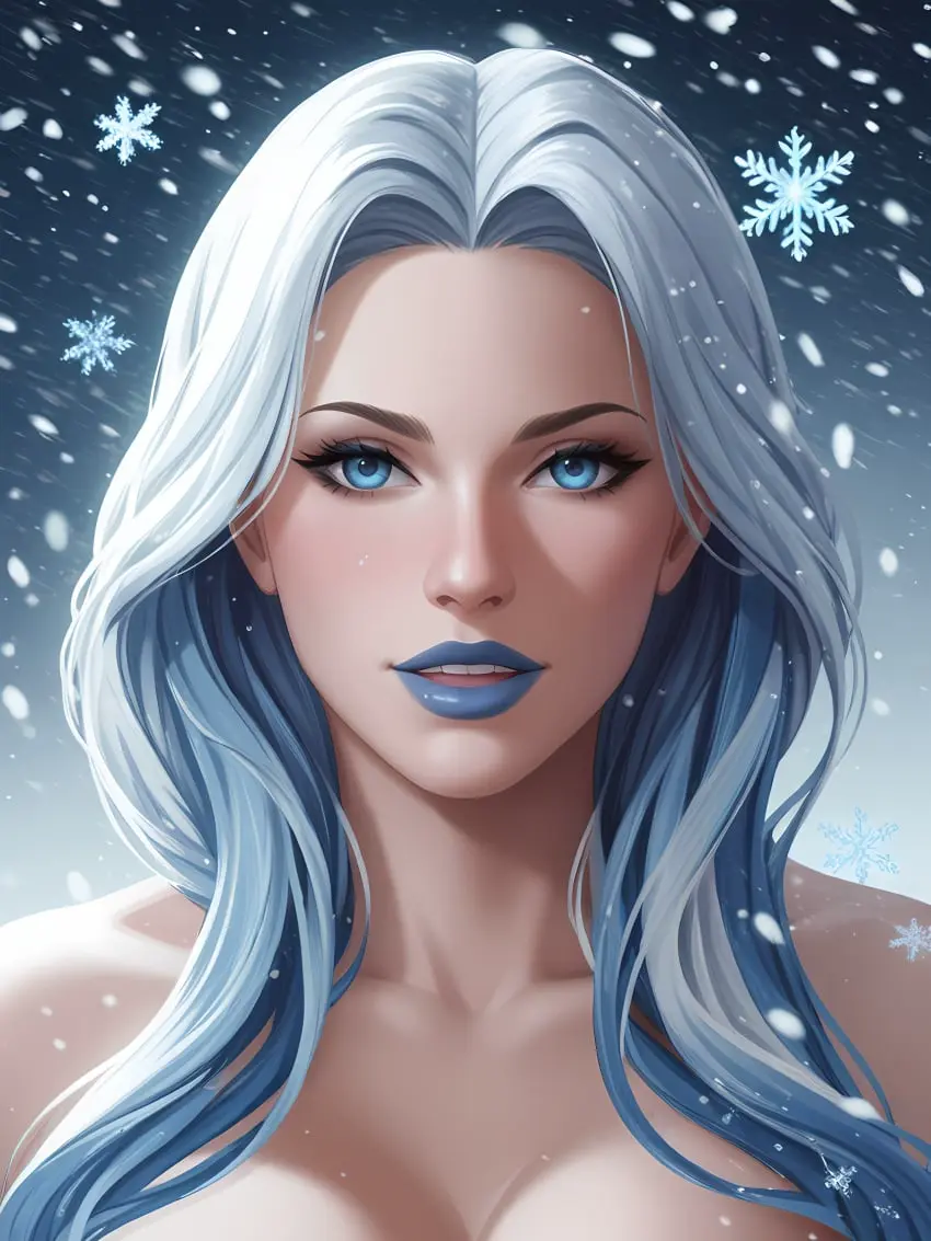Image 1girls,breasts,female,female_only,light-skinned_female,light_skin,solo,white_hair,blue_eyes,voluptuous,ai_generated,cleavage,sideboob,solo_female,voluptuous_female,curvy,curvy_body,curvy_female,curvy_figure,hourglass_figure,dc,dc_comics,curvaceous,curves,silver_hair,curvaceous_body,inner_sideboob,platinum_blonde_hair,killer_frost,infiniteskull