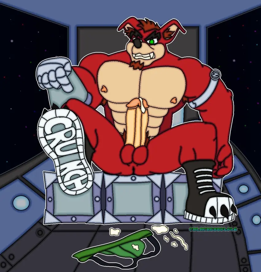 Image clothing,hi_res,smile,solo,male,penis,underwear,ass,big_penis,erection,muscular,smiling_at_viewer,male_only,balls,anthro,tagme,bulge,footwear,fur,genitals,mammal,pecs,cyborg,2024,video_games,2020s,smirk,smirking_at_viewer,big_muscles,boots,activision,hyper,red_body,machine,big_pecs,cybernetics,red_fur,marsupial,jockstrap,huge_muscles,hyper_muscles,bandicoot,crash_(series),crunch_bandicoot,crash_bandicoot:_the_wrath_of_cortex,wulfblack