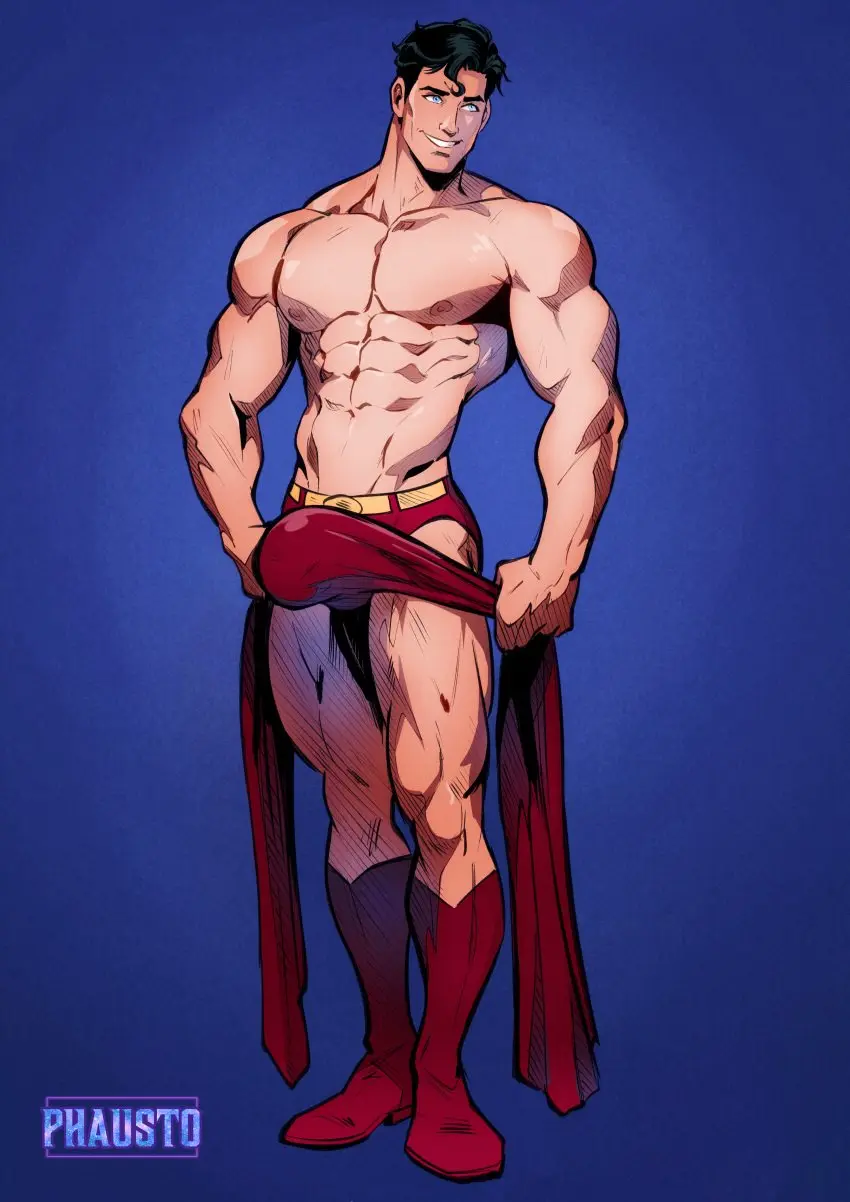 Image nipples,male,muscular,muscular_male,male_only,yaoi,bara,bulge,male_nipples,penis_outline,dc,dc_comics,daddy,masculine_male,dilf,mature_male,superhero,superman_(series),clark_kent,kal-el,superman,superman_(clark_kent),phausto