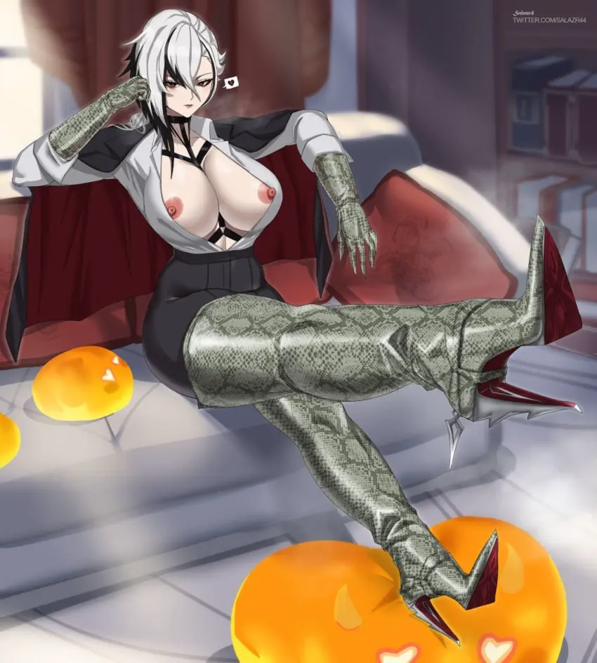 Image 1girls,big_breasts,breasts,female,female_only,large_breasts,looking_at_viewer,pants,elbow_gloves,gloves,thighhighs,female_focus,thighs,milf,curvy,curvy_female,curvy_figure,genshin_impact,high_heels,tight_clothing,curvaceous,thigh_highs,slime,teasing,dominant_female,boots,femdom,silver_hair,older_female,high_heel_boots,arlecchino_(genshin_impact),slime_monster,leather_gloves,long_gloves,leather,leather_clothing,tight_pants,thigh_boots,gloves_and_boots_only,salazr4,thighhigh_boots,stiletto_heels,leather_boots,slime_(genshin_impact),spurs,dress_pants,snakeskin_boots,snakeskin_print