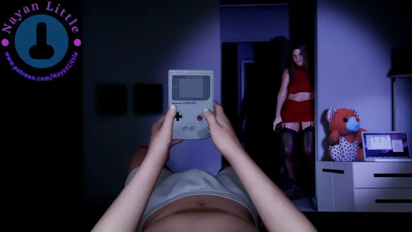 Image female,male,milf,stockings,pov,night,bedroom,male_pov,mother,runny_makeup,tears,mommy,older_female,younger_male,drunk,drinking,imminent_sex,garter_straps,suggestive_look,short_skirt,boxers_(clothing),imminent_rape,playing_videogame,in_bed,running_mascara,brown_hair_female,gameboy,wine_bottle,nayanlittle