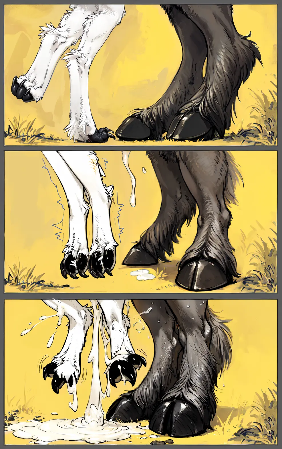 Image hi_res,cum,cum_drip,male,duo,feet,ai_generated,male/male,size_difference,anthro,text,spread_legs,spreading,ambiguous_gender,genital_fluids,legs_up,bodily_fluids,fur,mammal,blue_body,dripping,avian,avian_feet,bird,owl,blue_fur,brown_fur,toes,hybrid,hooves,brown_body,equid,lifting,cum_pool,talons,raised_leg,male/ambiguous,tiptoes,toe_curl,humor,mythological_avian,offscreen_sex,spread_toes,obscured_penetration,dangling,leg_focus,lifted,3_panel_comic,hippogriff,snowy_owl,true_owl,dangling_legs,oldhroft,bubo_(genus),shake