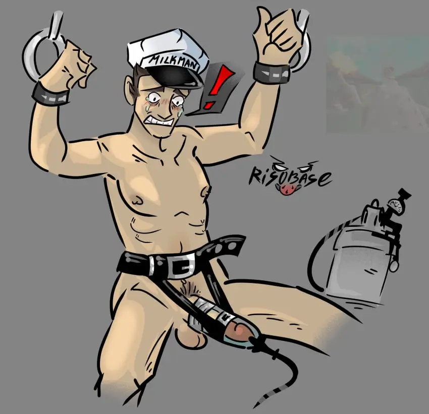Image solo,1boy,male,male_only,crying,sitting,tearing_up,belt,skinny,game,scared_expression,bondage,grey_background,sketch,male_focus,tears,shocked_expression,sitting_on_floor,handcuffed,retro_artstyle,no_background,tears_in_eyes,francis_mosses,that's_not_my_neighbor,pain,tears_of_pain,hardcore,milking_cum,milking_machine,milkman,milking_machine_on_male,official,retro,immobilized,milking_penis,no_source,equipment,hardware,hurt_expression,hurting,risobase