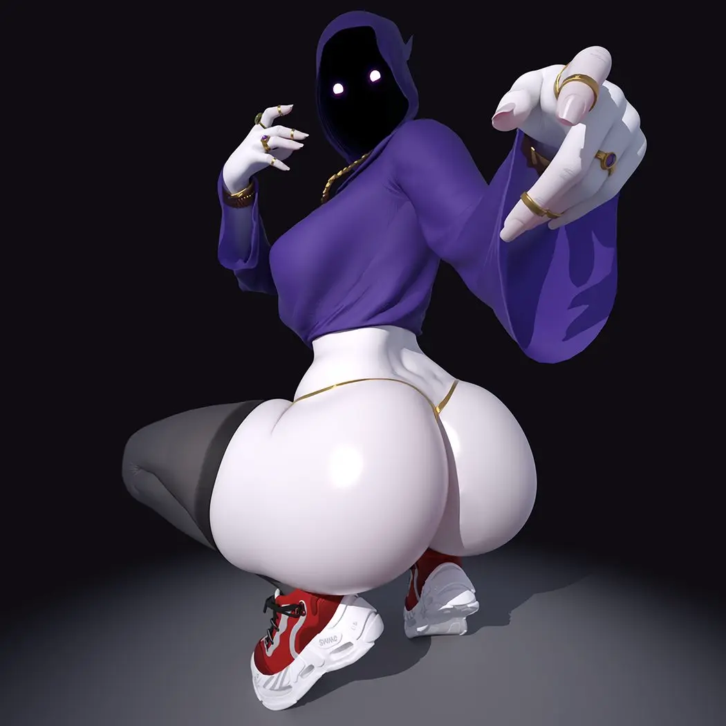 Image 1girls,breasts,female,female_only,large_breasts,solo,ass,huge_ass,voluptuous,solo_female,3d,revealing_clothes,squatting,skimpy,fingers,long_fingernails,dimples_of_venus,sneakers,popogori,shadow_wizard_money_gang