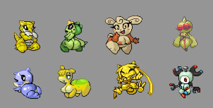 Image breasts,female,pokemon,pokemon_(species),bra,furry,humanoid,anthro,nintendo,no_humans,pokémon_(species),short_stack,pixel_art,plant_girl,plant_humanoid,cacnea,abra,spinda,numel,baltoy,magnemite,sabs3,sandshrew,spheal