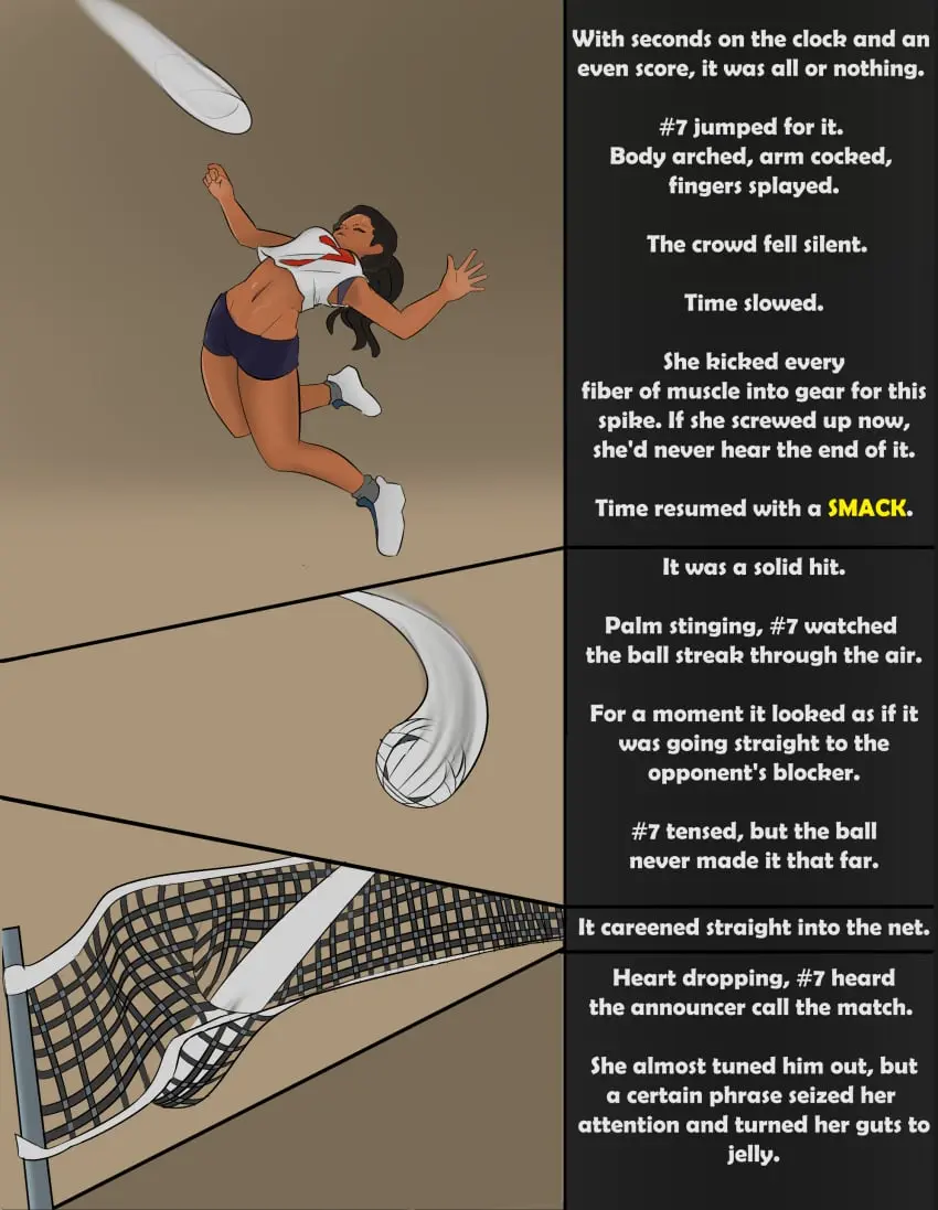 Image 1girls,female,female_only,solo,comic,volleyball,chalk_(artist)