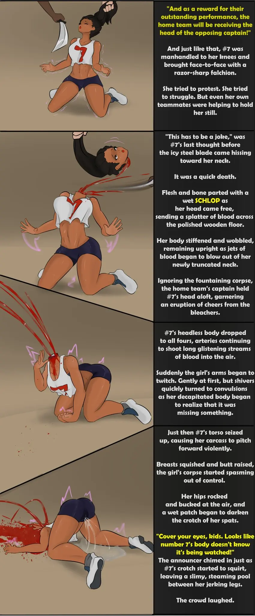 Image female,pussy_juice,blood,comic,pussy_ejaculation,gore,convulsions,death,decapitation,guro,female_death,killing,chalk_(artist)