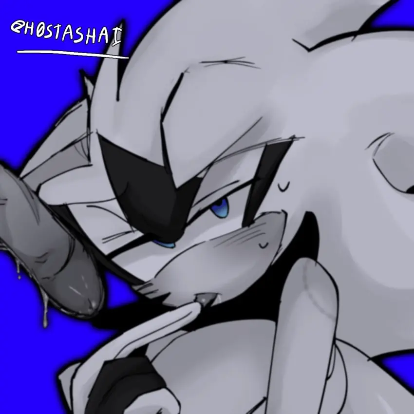 Image blue_eyes,cum_in_mouth,male,penis,tongue_out,intersex,cock,cuntboy,white_fur