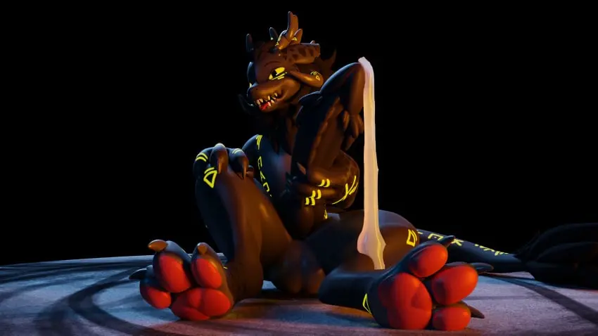 Image hi_res,looking_at_viewer,open_mouth,simple_background,smile,solo,male,nude,penis,tail,tongue,big_penis,erection,humanoid,feet,male_only,digital_media_(artwork),teeth,balls,hair,huge_cock,mythology,animal_humanoid,penetration,big_balls,genital_fluids,bodily_fluids,genitals,claws,paws,horn,huge_balls,hyper_balls,hyper_penis,scalie,male_focus,toes,penile,mythological_creature,dragon,mythological_scalie,hyper,hyper_genitalia,pawpads,16:9,3_toes,dragon_humanoid,widescreen,runes,blender_(artwork),mosterdhx