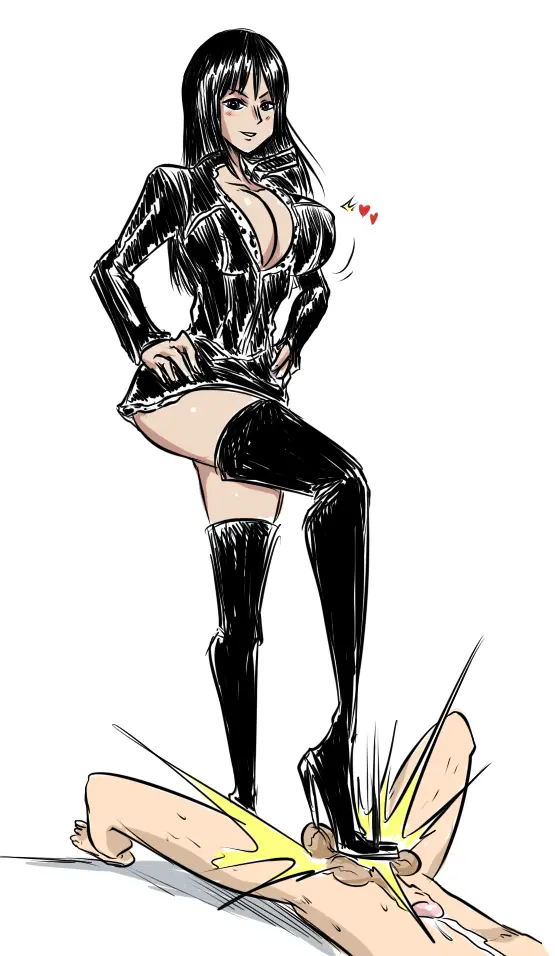 Image 1girls,female,1boy,male,straight,one_piece,cleavage,balls,tagme,ejaculation,unseen_male_face,high_heels,forced_ejaculation,boots,femdom,high_heel_boots,glaring,ballbusting,nico_robin,black_boots,thigh_boots,bootjob,pre-timeskip,kicking_balls,castration,kick_in_the_balls,disdain,kicked_in_the_balls,ocigart,turned_to_stone