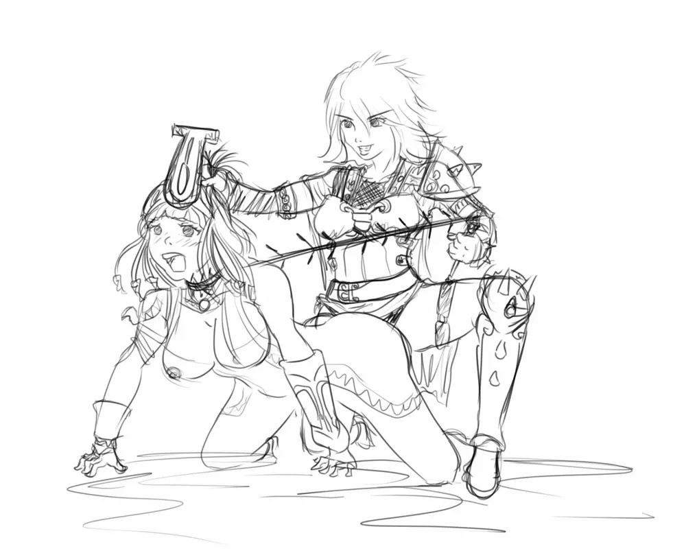 Image blush,female,2girls,sex,doggy_style,mythology,smite,european_mythology,roman_mythology,yuri,all_fours,sketch,egyptian,leash,egyptian_mythology,neith_(smite),bob_cut,middle_eastern_mythology,bellona_(smite),hi-rez_studios,ashur_(artist)