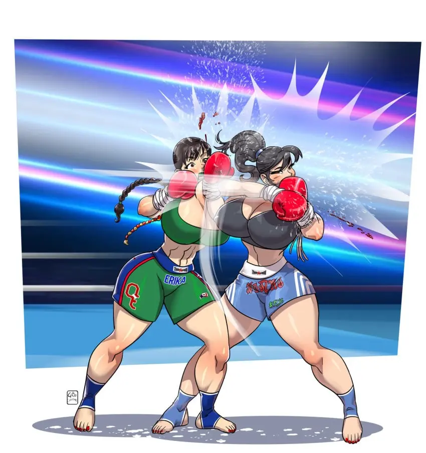 Image big_breasts,breasts,female,female_only,human,large_breasts,light-skinned_female,light_skin,2girls,gloves,ass,big_ass,female_focus,huge_ass,thick_thighs,thighs,voluptuous,duo,wide_hips,hips,waist,digital_media_(artwork),huge_breasts,legs,thick,original,original_character,busty,curvy,curvy_figure,mature_female,hourglass_figure,slim_waist,chest,curvaceous,thick_hips,thick_legs,mature,large_ass,original_characters,red_gloves,catfight,fight,bust,boxing_gloves,boxing,red_boxing_gloves,gabocaricaturas