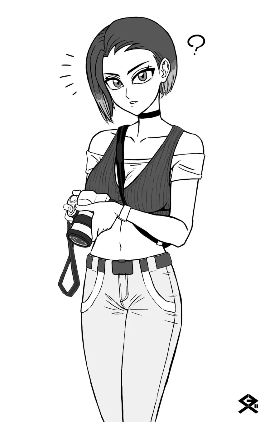 Image 1girls,big_breasts,breasts,clothed,female,looking_at_viewer,pokemon,short_hair,clothed_female,collarbone,artist_request,nintendo,monochrome,fit,fit_female,pokemon_sv,skinny,skinny_girl,line_art,asian_female,tagme_(artist),greyscale,short_hair_female,japanese_female,perrin_(pokemon),rn,color_request