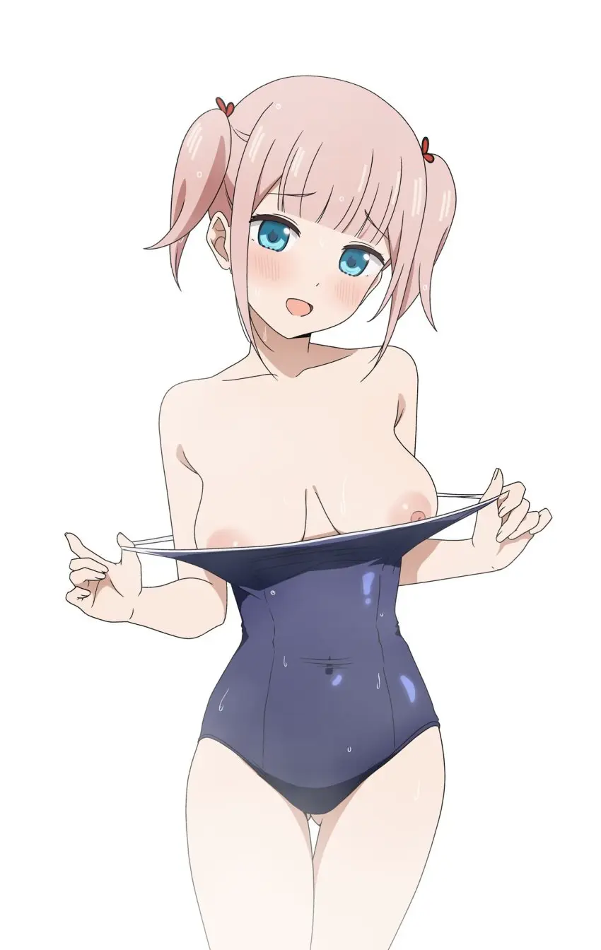 Image 1girls,big_breasts,blush,breasts,female,female_only,human,open_mouth,smile,solo,blue_eyes,thighs,areolae,bare_shoulders,bare_thighs,pink_hair,one-piece_swimsuit,swimsuit,accurate_art_style,steam,wet_body,kaguya-sama_wa_kokurasetai_~tensai-tachi_no_renai_zunousen~,school_swimsuit,bare_legs,bare_arms,ponytails,navel_visible_through_clothes,official_style,swimsuit_down,removing_swimsuit,coro_fae,fujiwara_moeha
