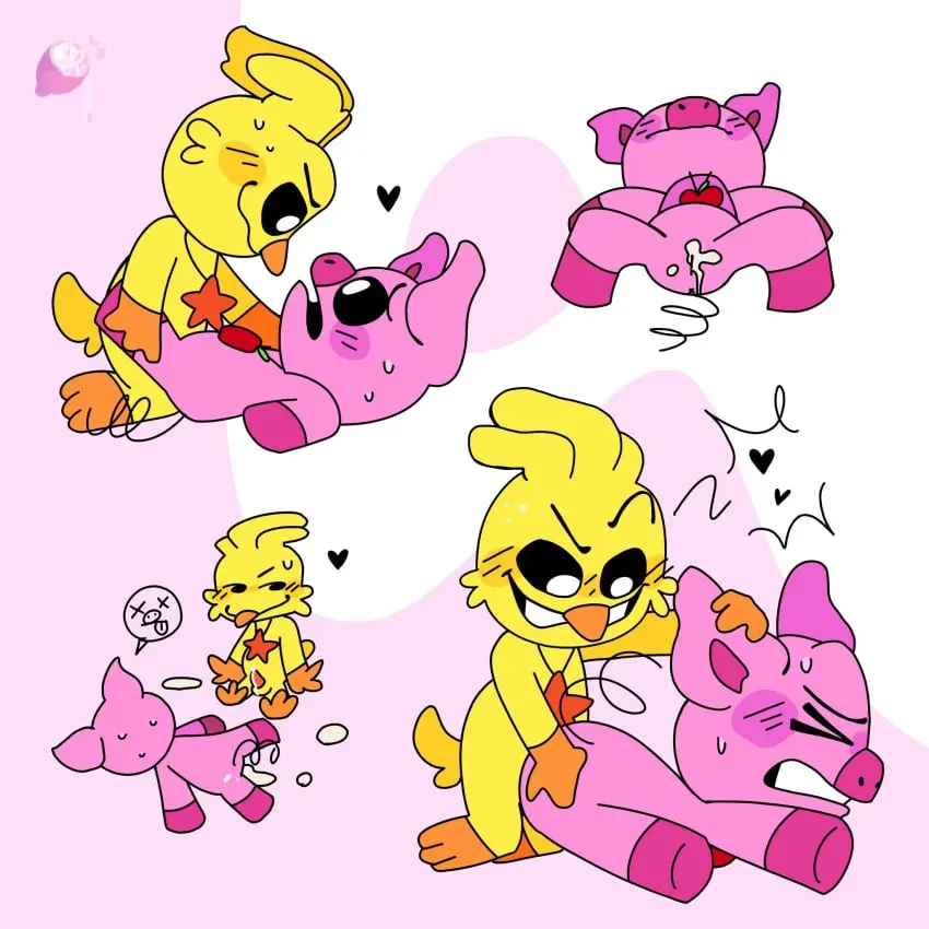 Image female,simple_background,cum,penis,pussy,straight,sex,anthro,cum_in_pussy,cum_inside,tagme,unconscious,yellow_body,yellow_fur,cum_on_body,furry_only,anthro_only,no_humans,pink_body,pink_skin,simple_shading,yellow_skin,pink_fur,anthro_on_anthro,cum_on_penis,domestic_pig,chicken,gallus_(genus),critters_(poppy_playtime),poppy_playtime,poppy_playtime_(chapter_3),smiling_critters,gallus,kickinchicken,kickinchicken_(poppy_playtime),pig,x_eyes,palatis,picky_piggy_(poppy_playtime),pickypiggy,lemony_(artist)