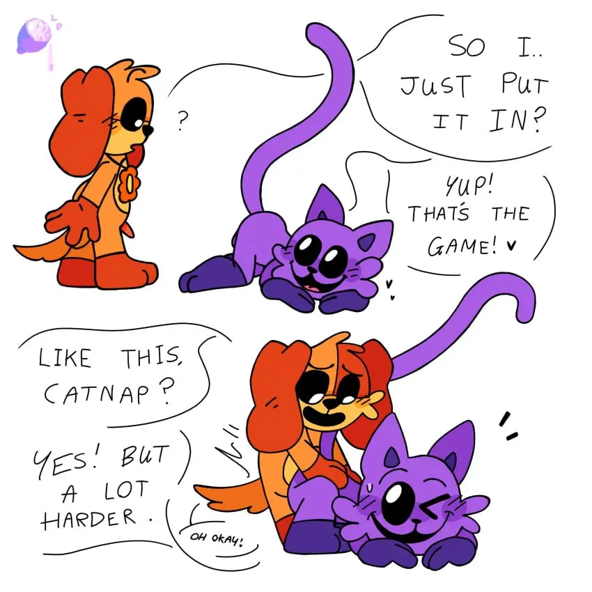 Image male,anal,anal_sex,gay,gay_sex,dialogue,furry_only,no_humans,playing,critters_(poppy_playtime),poppy_playtime,poppy_playtime_(chapter_3),smiling_critters,catnap_(poppy_playtime),dogday_(poppy_playtime),lemony_(artist)