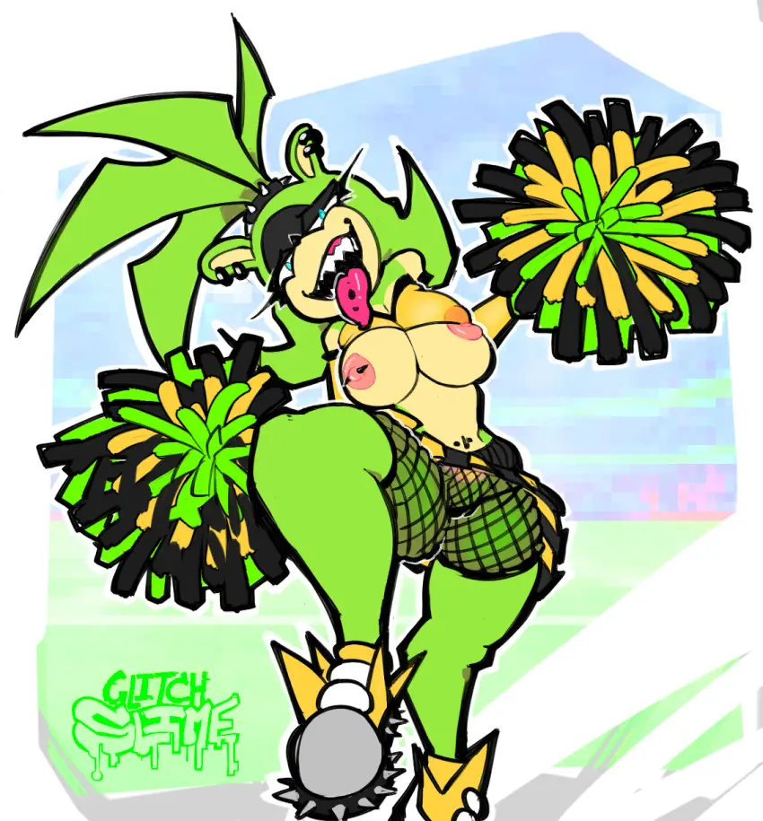 Image big_breasts,breasts,clothed,clothing,female,hi_res,shirt,solo,tongue_out,tongue,underwear,teeth,anthro,piercing,sharp_teeth,mammal,ear_piercing,thong,legwear,sega,sonic_(series),sonic_the_hedgehog_(series),raised_clothing,raised_shirt,raised_topwear,topwear,fishnet_clothing,fishnet_legwear,sonic_the_hedgehog_(idw),surge_the_tenrec,tenrec,upskirt,cheerleader,sonic_the_hedgehog_(comics),idw_publishing,afrosoricid,glitchslime