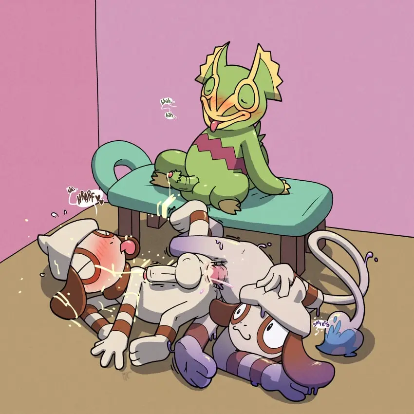 Image blush,hi_res,cum,cum_on_face,male,penis,pokemon,pokemon_(species),tongue_out,lying,on_back,tongue,anal,anal_sex,male/male,balls,text,absurd_res,nintendo,penetration,genital_fluids,orgasm,bodily_fluids,genitals,precum,dialogue,english_text,slime,speech_bubble,animal_genitalia,animal_penis,transformation,group,trio,equine_genitalia,equine_penis,flexible,argon_vile,cum_on_self,generation_3_pokemon,generation_2_pokemon,goo_creature,massage_table,voyeur,cum_on_own_face,goo_transformation,smeargle,awkward_pose,beng_watched,ditto_(disambiguation),jojo_pose,kecleon