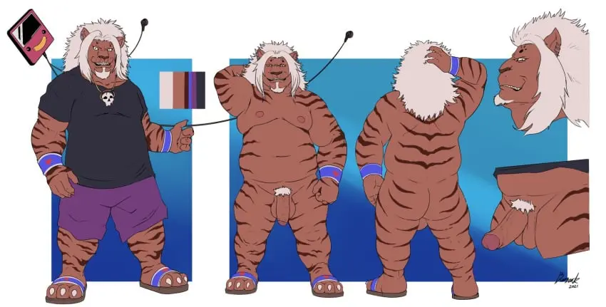 Image clothing,1boy,male,nude,penis,furry,erection,male_only,balls,anthro,flaccid,fat_male,solo_male,fully_clothed,boner,fat,hunter_x_hunter,burrserk,leol_(hunter_x_hunter)