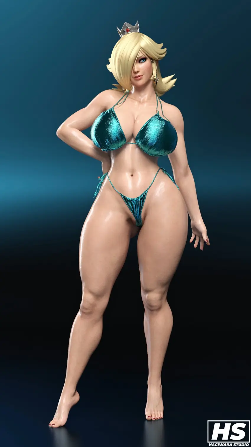 Image 1girls,big_breasts,breasts,female,female_only,large_breasts,long_hair,looking_at_viewer,solo,blue_eyes,navel,bikini,ass,big_ass,thick_thighs,voluptuous,hair_over_one_eye,blonde_hair,swimsuit,mario_(series),nintendo,3d,bimbo,super_mario_galaxy,princess_rosalina,hagiwara_studio