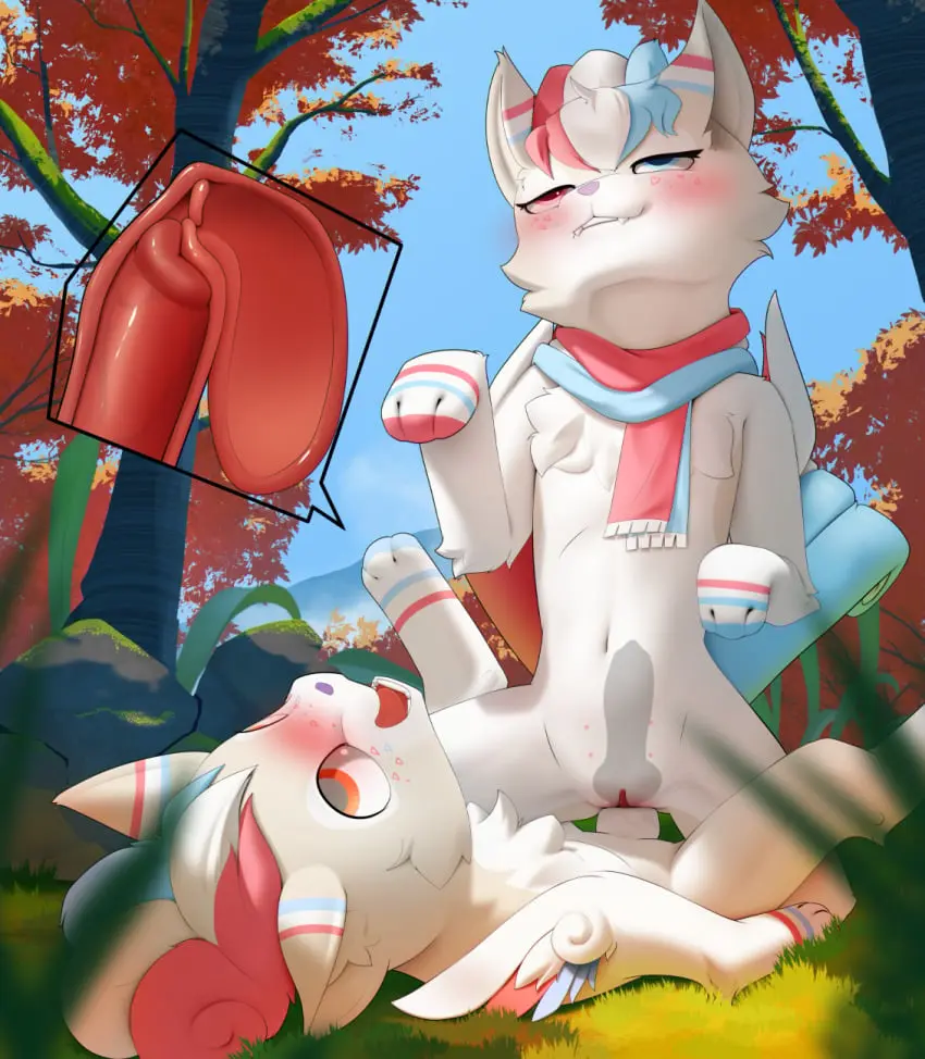 Image female,hi_res,male,penis,pokemon,pokemon_(species),male/female,nintendo,genitals,animal_genitalia,animal_penis,canine_genitalia,canine_penis,scarf,feral,generation_1_pokemon,steel_cat,vulpix