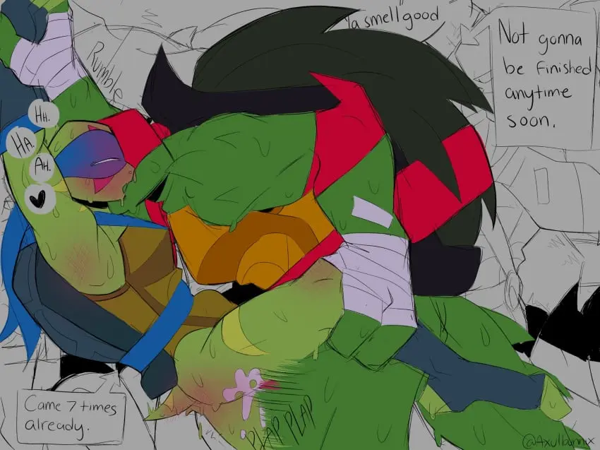 Image cum,male,penis,sweat,cum_in_ass,yaoi,huge_cock,gay,gay_sex,teenage_mutant_ninja_turtles,incest,gay_domination,cumming,sweaty_body,tmnt,sweaty_armpits,rise_of_the_teenage_mutant_ninja_turtles,raphael_(tmnt),leonardo,leonardo_(tmnt),raphael,sweaty_armpit,leo,raph,axulbunnix,leonardo_(rise_of_the_tmnt),rise_of_the_teenage_mutant_ninja_turtles:_the_movie