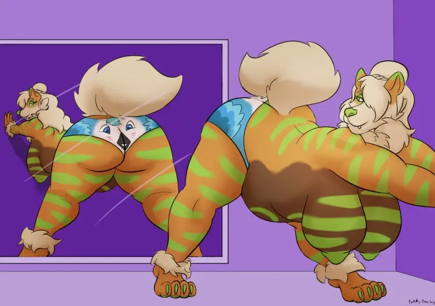 Image big_breasts,breasts,clothed,clothing,female,nipples,solo,pokemon,pokemon_(species),ass,looking_back,belly,anthro,nintendo,topless,bent_over,transformation,generation_1_pokemon,mirror,inanimate_transformation,pickles-hyena,arcanine,underwear_transformation,clothing_transformation,mrs._henderson