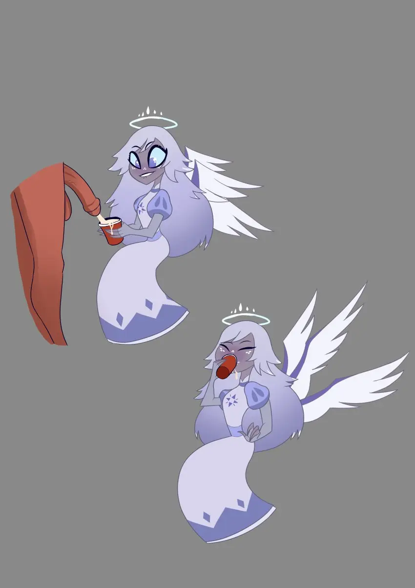 Image tagme,drinking_cum,hazbin_hotel,emily_(hazbin_hotel),cum_in_cup