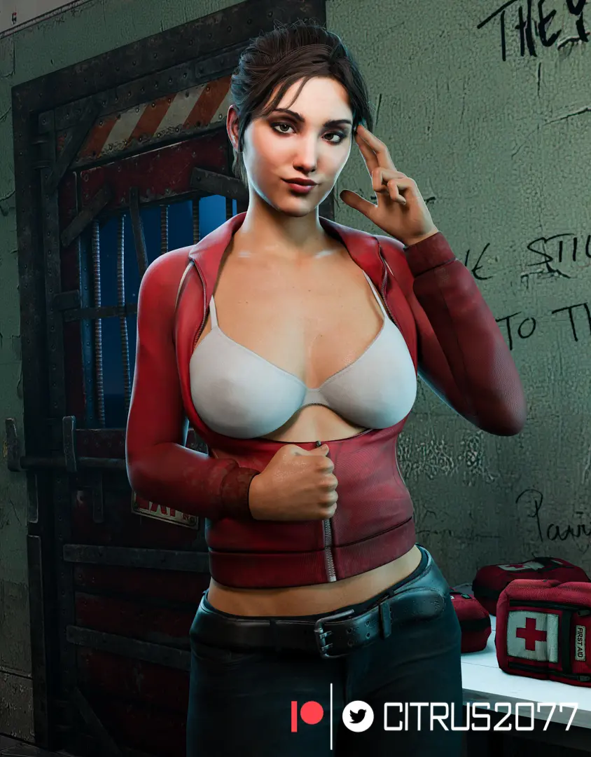 Image 1girls,breasts,female,female_only,looking_at_viewer,solo,short_hair,bra,white_bra,aged_up,alternate_version_available,3d,3d_(artwork),undressing,left_4_dead,zoey_(left_4_dead),valve,left_4_dead_(series),valve_(company),citrus2077