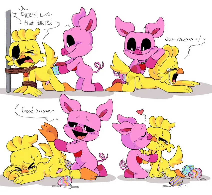 Image female,simple_background,penis,straight,sex,anthro,yellow_body,yellow_fur,forced,rape,furry_only,anthro_only,no_humans,pink_body,pink_skin,simple_shading,yellow_skin,pink_fur,anthro_on_anthro,domestic_pig,chicken,gallus_(genus),egg_laying,critters_(poppy_playtime),poppy_playtime,poppy_playtime_(chapter_3),smiling_critters,nippleless,gallus,kickinchicken,kickinchicken_(poppy_playtime),tears_of_pain,forced_anal,pig,nonconsensual,screaming_in_agony,forced_sex,egg_in_ass,egg_bulge,screaming_in_pain,pachi_rizuu,palatis,picky_piggy_(poppy_playtime),pickypiggy,crying_in_pain,eggs_in_ass,forced_insertion