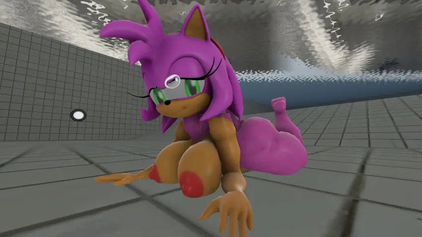 Image 1girls,big_breasts,breasts,female,solo,nude,eyelashes,3d,amy_rose,sega,sonic_(series),sonic_the_hedgehog_(series),underwater,air_bubbles,thehumblefellow