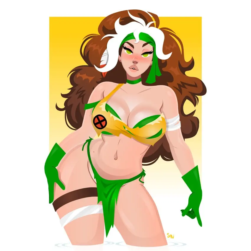 Image 1girls,breasts,clothing,female,female_only,large_breasts,long_hair,looking_at_viewer,solo,thighs,wide_hips,cleavage,solo_female,high_resolution,marvel,marvel_comics,x-men,rogue_(x-men),dressed,pelvic_curtain,very_high_resolution,softcore,loincloth,cavewoman,nightlyneu,savage_land