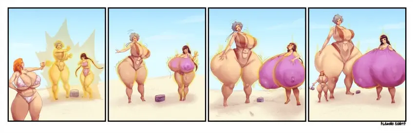 Image breasts,female,long_hair,multiple_girls,bikini,thick_thighs,beach,happy,breasts_bigger_than_head,enormous_breasts,hyper_breasts,tagme,bleach,3girls,hyper_ass,giantess,hyper,growth,bursting_breasts,giantess_growth,ass_bigger_than_head,enormous_ass,ass_bigger_than_torso,hyper_hips,hyper_thighs,matsumoto_rangiku,soifon,sui-feng,growth_sequence,flamingsanity,kotetsu_isane,growth_ray