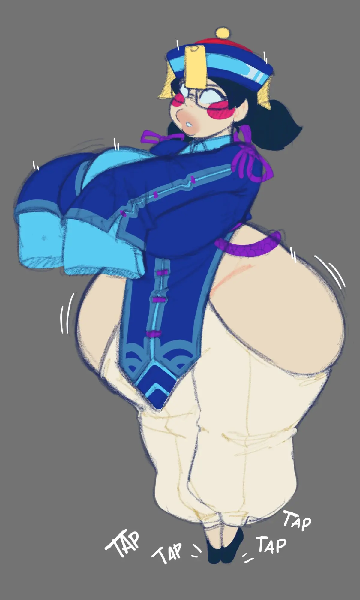 Image 1girls,breasts,female,short_hair,thick_thighs,solo_female,huge_breasts,tagme,ghost,hyper_ass,hyper,overwatch,overwatch_2,ass_bigger_than_head,mei_(overwatch),ass_bigger_than_torso,hyper_thighs,possessed,jiangshi_costume,jiangshi,elpiromanias