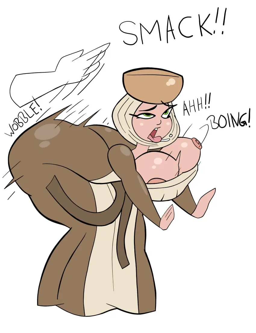 Image big_breasts,breasts,female,open_mouth,simple_background,disney,huge_ass,green_eyes,saliva,bent_over,dialogue,bouncing_breasts,fully_clothed,!!,pixar,disembodied_hand,brave,jiggling_ass,spanked,smacking_ass,jiggling_breasts,medieval,nip_slip,coolbeaniebabez,maudie,medieval_clothing