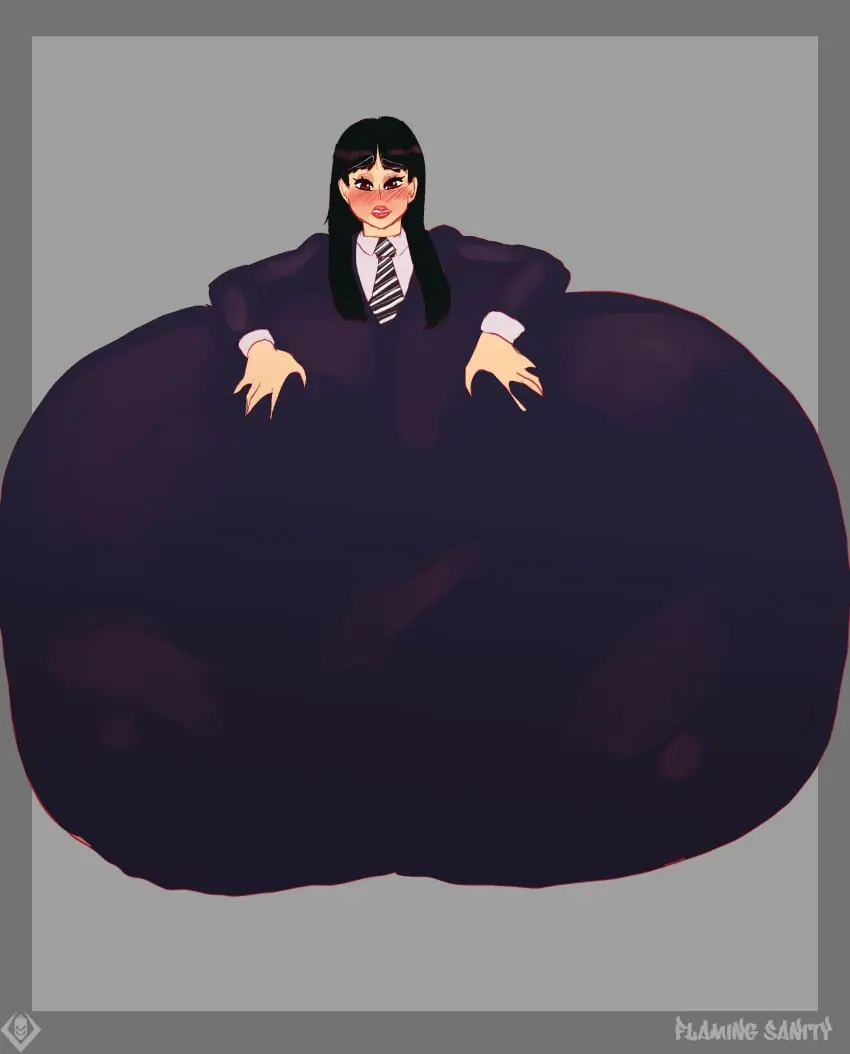 Image 1girls,breasts,female,solo_female,breasts_bigger_than_head,breasts_bigger_than_torso,hyper_breasts,massive_breasts,tagme,netflix,hyper,breasts_bigger_than_body,the_addams_family,wednesday_addams,flamingsanity,wednesday_(netflix)